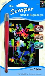 Mammut Kratzbild Pferd - Mini Scraper Kunst Set Mit Kupferfolie