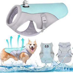 Kühlweste Hunde, Sommer Atmungsaktive Mesh Hundejacke Hundekühlweste mit Reflektierendem, M