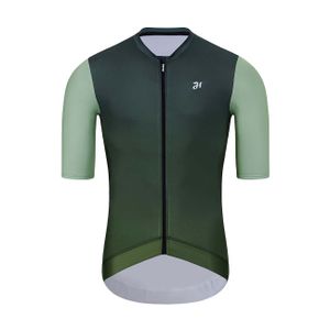 HOLOKOLO Cyklistický dres s krátkym rukávom - INFINITY - zelený 5XL