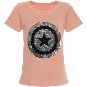 BEZLIT Mädchen Wende Pailletten T-Shirt mit tollem Motiv Lachs 104