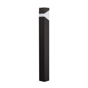 Lucande Außenleuchte 'Kiran' mit Bewegungsmelder (spritzwassergeschützt (Modern) in Schwarz aus Aluminium (1 flammig, E27) - Wegeleuchte, Pollerleuchte, Wegelampe, Sockelleuchte