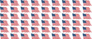 Mini Aufkleber Set - Pack wehend - 20x12mm - selbstklebender Sticker - USA - United States - Flagge / Banner / Standarte fürs Auto, Büro, zu Hause und die Schule - 54 Stück
