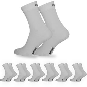 OCERA 6x Bambus Socken (Uni) für Damen und Herren in verschiedenen Farben - Weiß 43/46