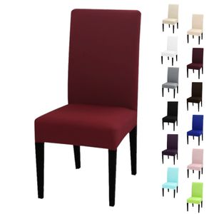 Stuhlhusse Stretch Bordeaux elastischer Universal Stuhlüberzug Esszimmer Stuhlbezug Dehnbar, 1 Stück