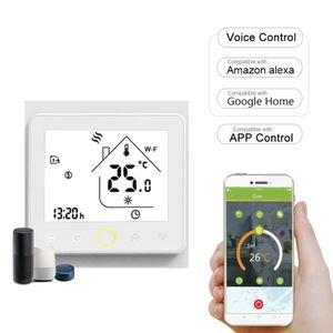 ["WiFi Intelligent Thermostat wifi fußbodenheizung APP Control Voice Wandheizung, Warmwasserbereitung,Kompatibel mit Alexa/Google für zu Hause - weiß Innenthermometer, "],