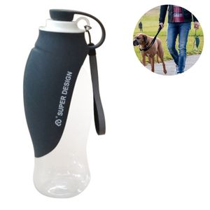 Hunde-Wasserflasche zum Spazierengehen, Reise-Haustier-Wasserflasche, tragbarer Hunde-Wasserspender zum Wandern, Parken und im Freien(Dunkelgrau)