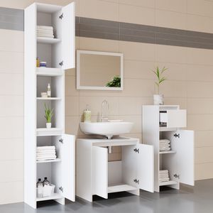 Livinity® Emma toaletný stolík, 58 x 60 cm, biely