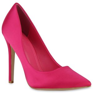 VAN HILL Damen High Heels Pumps Stiletto Party Schuhe 840035, Farbe: Fuchsia, Größe: 40
