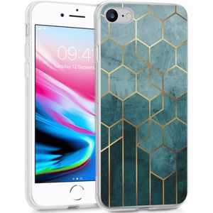 iMoshion Schutzhülle iPhone SE (2020) / 8 / 7,iPhone 6/6s Hülle Design Back Cover Handyhülle für iPhone SE (2020) / 8 / 7,iPhone 6/6s - Gold Grün