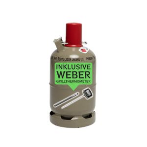 5 kg Propan Gasflasche ungefüllt   inklusive Weber Grillthermometer