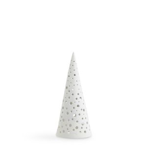 Kähler Nobili Teelichthalter hoch H19 cm schnee weiss (16210)