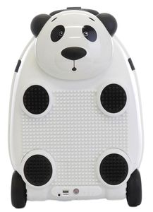 Kinder-Fernbedienungskoffer mit Mikrofon (Panda-Weiß), PD Toys 3707, 46 x 33,5 x 30,5 cm