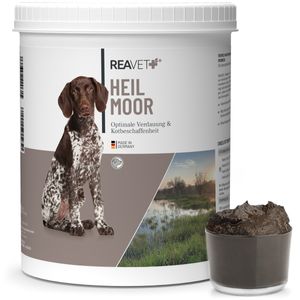 REAVET Heilmoor für Hunde 1,3kg – Verbessert die Kotbeschaffenheit, Optimale Verdauung, Immunsystem, Magen-Darm-Aktivität, Appetit Anregung I Natürliche Heilerde Moor für Hund