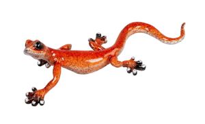 Wanddeko Gecko Deko Tier Figur Lurch Salamander Drachen Eidechse Skulptur