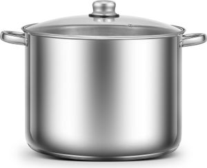 Ribelli Kochtopf Edelstahl, Suppentopf mit Glasdeckel & Kaltgriffen, 20L Ribelli Kochtopf Edelstahl, Suppentopf mit Glasdeckel & Kaltgriffen, 20L