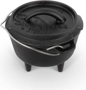 Petromax Feuertopf ft0.5 - mit Henkel - Gusstopf - Schmortopf - mit Füßen - 0,5L