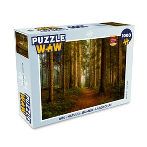 MuchoWow® Puzzle 1000 Teile Wald - Natur - Bäume - Landschaft - Laub - Erwachsene - Rätsel