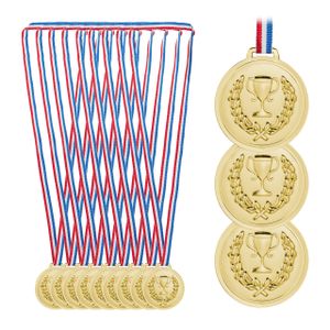 relaxdays Gold Medaille für Kinder 12er Set