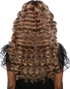 Mane Concept Red Carpet HD Slick Tempo Lace Front Futura Perücke Cecilia 23''- Kunsthaar, Farbe:SR4AFFOGATO