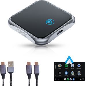 HUXGO Wireless Android Auto Adapter, kompatibel mit Android Smartphones, für über 800 Automodelle ab Baujahr 2015 um