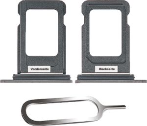 iPHONE 13 PRO / MAX SIM KARTEN HALTER TRAY ADAPTER FACH STECKER SLOT CARD + NADEL GRAPHIT