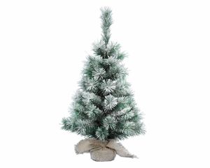 Minibaum Kunstbaum Tannenbäumchen Weihnachten verschneit Jutesack H 45 cm