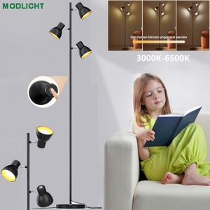 MODLICHT 15W Baum LED Stehlampe Wohnzimmer Dimmbar Stehleuchte Standlampe mit 3 Flexibel Lampe Touch Leselampe，3 Farbtemperatur