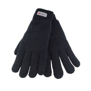Dámské pletené rukavice Heatguard s podšívkou Thinsulate 503 (jedna velikost) (černé)