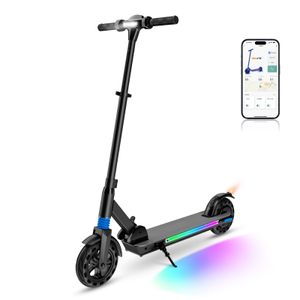 Elektroscooter Kinder Klappbar E-Scooter mit LCD-Anzeige Elektroroller APP Schwarz Kinderroller Für Kinder und Jugendliche