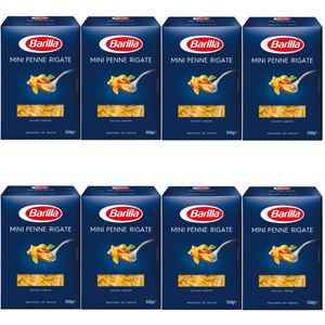 Barilla Piccolini Mini Penne Rigate Pasta Nudeln 500g 8er Pack