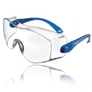 Dräger Schutzbrille X-pect 8120 - Einstellbare Überbrille auch für Brillenträger - Für Baustelle, Labor, Werkstatt und Fahrrad-Fahren - Leicht, klar und kratzfest, Stückzahl: 10 St. Verpackungseinheit: 10