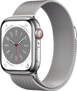 Apple Watch Series 8 Edelstahl Cellular 41mm Silber (Milanaise silber) *NEW*
