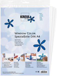 KREUL Spezialfolie Hobby Line "Glas Design" DIN A4 glasklar 0,075 mm 3 Folien