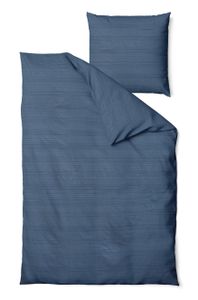Traumschloss Perkal Seersucker Bettwäsche - Streifen uni 155 x 220 cm blau Streifen uni, blau