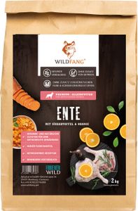 Wildfang Adult Premium Trockenfutter für Hunde mit Ente 2 kg, getreidefrei, glutenfrei, hypoallergen