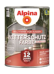 Alpina Wetterschutzfarbe 2,5 L vintagegrau