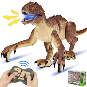 RC Dinosaurier Spielzeug, Intelligentes Realistisches Gehen Tier Kindergeschenk Entdeckerspielzeuge mit Gehen, Brüllen, Leuchtenden Augen und Kopfschütteln Kleinkinder, Geschenk