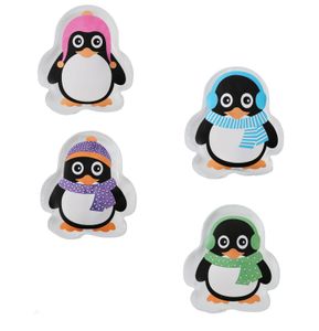 Kinder Taschenwärmer Pinguin klein - 4er Set - Winter Handwämer für die kalte Jahreszeit - Wichtel Nikolaus Weihnachten Geschenk