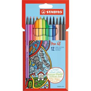 STABILO Fasermaler Pen 68 12er Karton Etui