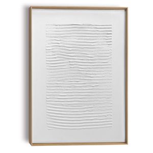 Wandbild Reliefbild Lesen Geprägt - Minimalistisch - Skandinavischer Look - Gipsstruktur - Betonoptik