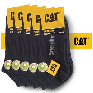 CAT Caterpillar 20 Paar Sneakersocken in 39-42 / 43-46 oder 47-50 in Schwarz für Herren und Damen
