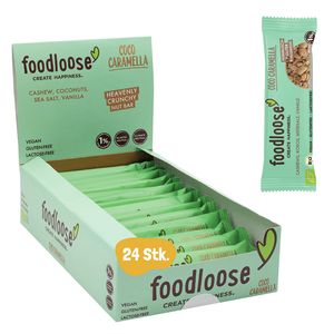 foodloose Nussriegel Coco Caramella glutenfrei laktosefrei - Bio - 35g x 24  - 24er Pack VPE