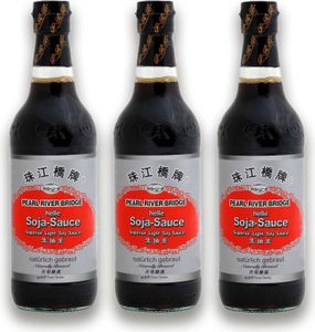 3er Pack PEARL RIVER BRIDGE Helle Sojasauce (3x 500ml) Superior Light Soy Sauce Sojasoße