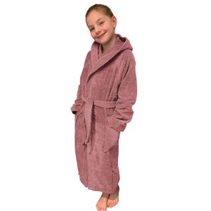 HOMELEVEL Frottee Bademantel für Kinder - Morgenmantel mit Taschen Kapuze Gürtel - Kinderbademantel für Jungen und Mädchen - 100% Baumwolle