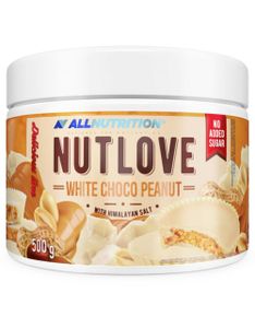 ALLNUTRITION NUTLOVE 500 g White Choco Peanut (Weiße Schokolade-Erdnuss-Himalaya Salz) / Aromatisierte Nussbutter / Köstliche Nussbutter mit Schokolade und ohne Zuckerzusatz