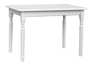 Tisch II aus massivem Kiefernholz in der Farbe Weiß 120 x 70 cm