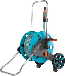 Schlauchwagen CleverRoll M Set, Schlauchhalter mit Schlauch, Systemteilen, Spritze