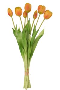 J-Line - Umelé tulipány 'Munia' (oranžová, 7 kusov, veľké)