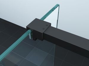 140 cm SLIM-DESIGN-Haltestange für Duschwände (schwarz)