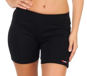 Dámske športové šortky Hotpants Short Cotton Radler Fitness; Black M